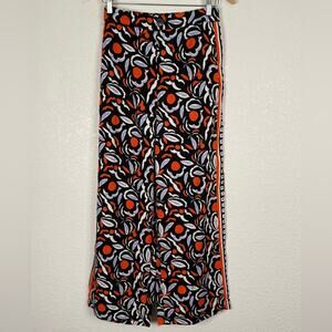 Anthropologie Breezy Straight Red Motif Pants Boho Office Vacation Casual Gypsy